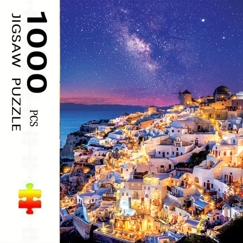 Jigsaw Puzzle 1000 Pieces Santorini Starry Night Landscape Home Decor for Adults Game Family Fun Puzzles Educational Toys
Jigsaw Puzzle 1000 Pieces Santorini Starry Night Landscape Home Decor for Adults Game Family Fun Puzzles Educational Toys