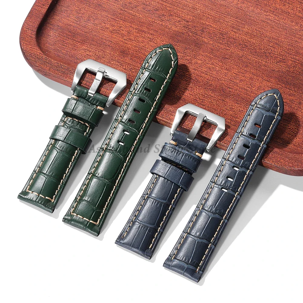 High quality Waterproof Cowhide Watch band For Panerai PAM688 441/1313 Leather Men's blue Watch Strap 20/22/24/26mm accessories
High quality Waterproof Cowhide Watch band For Panerai PAM688 441/1313 Leather Men's blue Watch Strap 20/22/24/26mm accessories