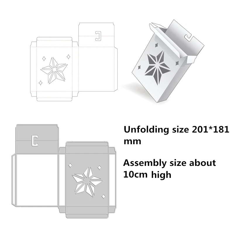 Box with Star Pattern Mini 3D Box Metal Cutting Dies for New 2022 Scrapbooking Paper Making Frame Card Craft Supplies
Box with Star Pattern Mini 3D Box Metal Cutting Dies for New 2022 Scrapbooking Paper Making Frame Card Craft Supplies