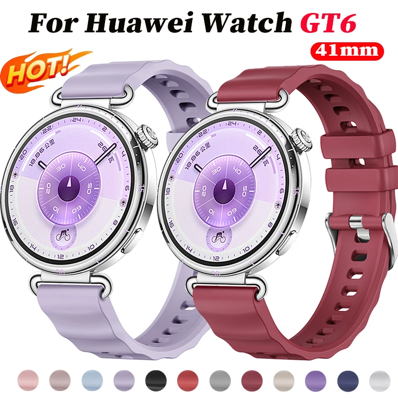 Силиконовый ремешок 18 мм для Huawei Watch GT6 41 мм, спортивный ремешок с металлической пряжкой Correa для Huawei Band GT6, сменный браслет для умных часов
Силиконовый ремешок 18 мм для Huawei Watch GT6 41 мм, спортивный ремешок с металлической пряжкой Correa для Huawei Band GT6, сменный браслет для умных часов