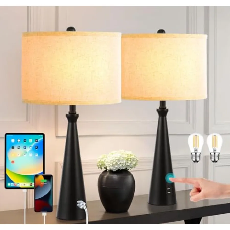 Lamp for Bedroom Set of 2 Lamps for Night Stand Bedside Lamps Modern Living Room End Table Lamps
Lamp for Bedroom Set of 2 Lamps for Night Stand Bedside Lamps Modern Living Room End Table Lamps