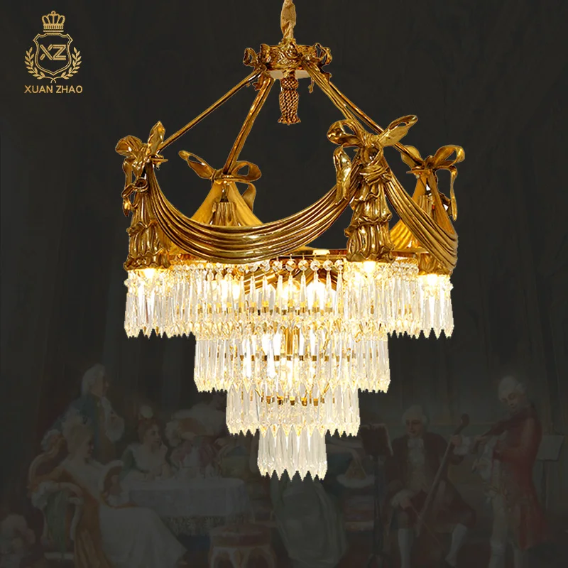 XUANZHAO French All Copper Crystal Light Luxury Villa Hotel Duplex Building Living Room Dining Room Study Chandelier
XUANZHAO French All Copper Crystal Light Luxury Villa Hotel Duplex Building Living Room Dining Room Study Chandelier