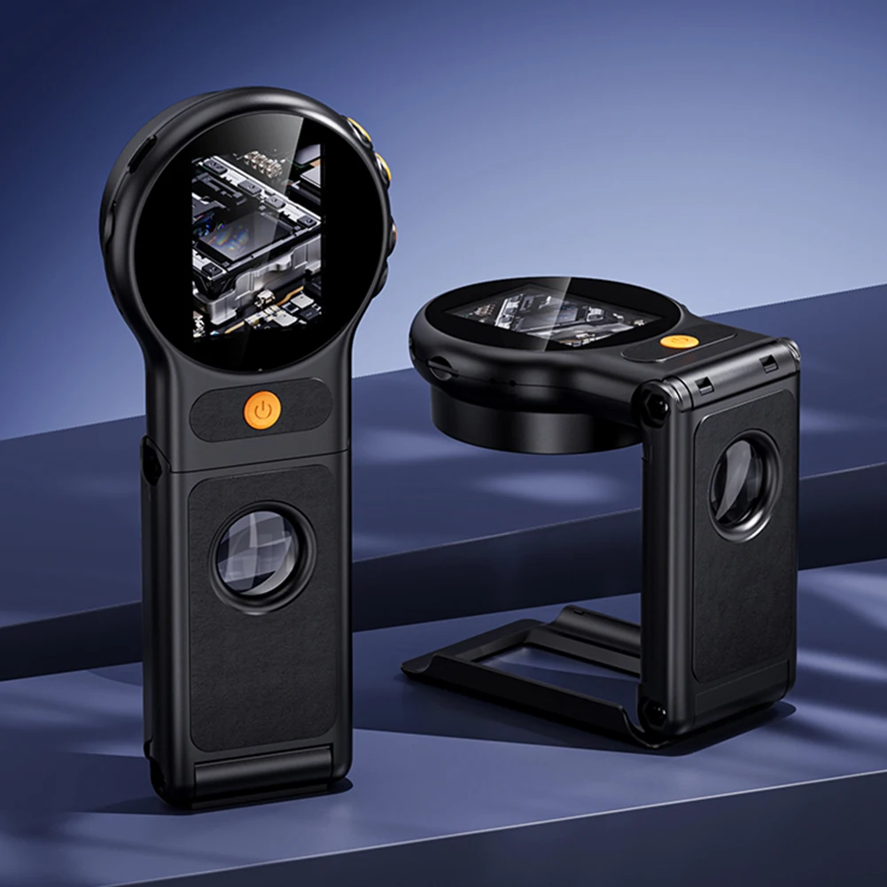 500X Magnification Digital Microscope 2Inch IPS Screen HD Electronic Coin Magnifier 2MP Magnifying Glass for Home Office