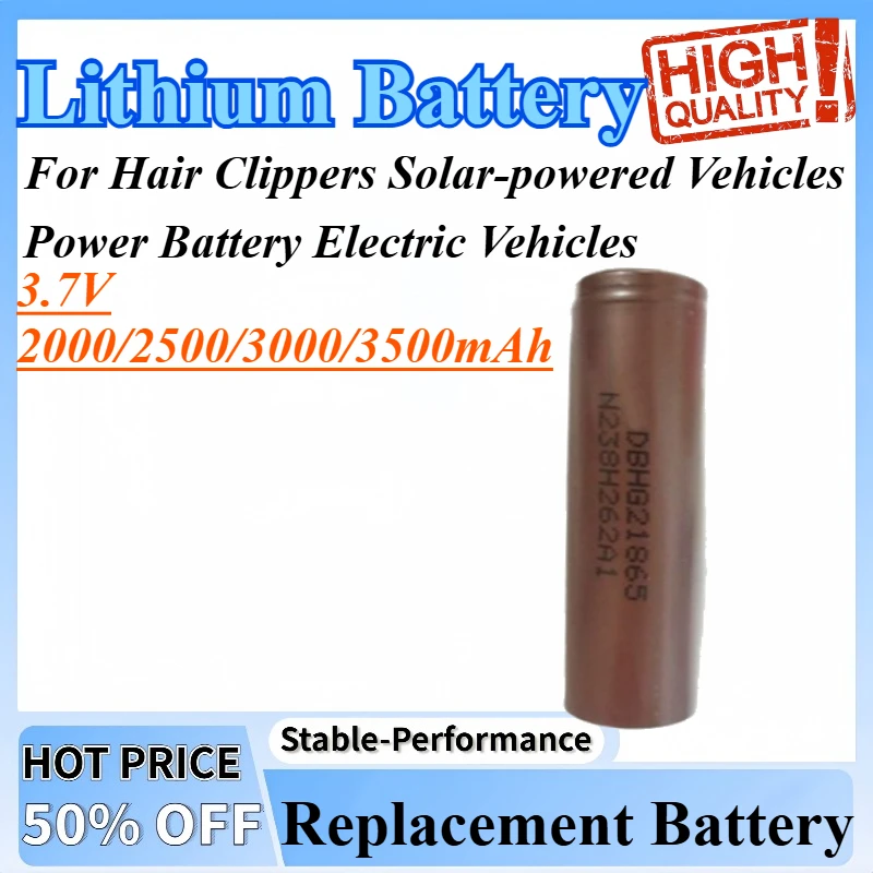 3.7V 3500mAh HG2 18650 Rechargeable Lithium Batteries For Hair Clippers Solar-powered Vehicles Power Battery Electric Vehicles
3.7V 3500mAh HG2 18650 Rechargeable Lithium Batteries For Hair Clippers Solar-powered Vehicles Power Battery Electric Vehicles