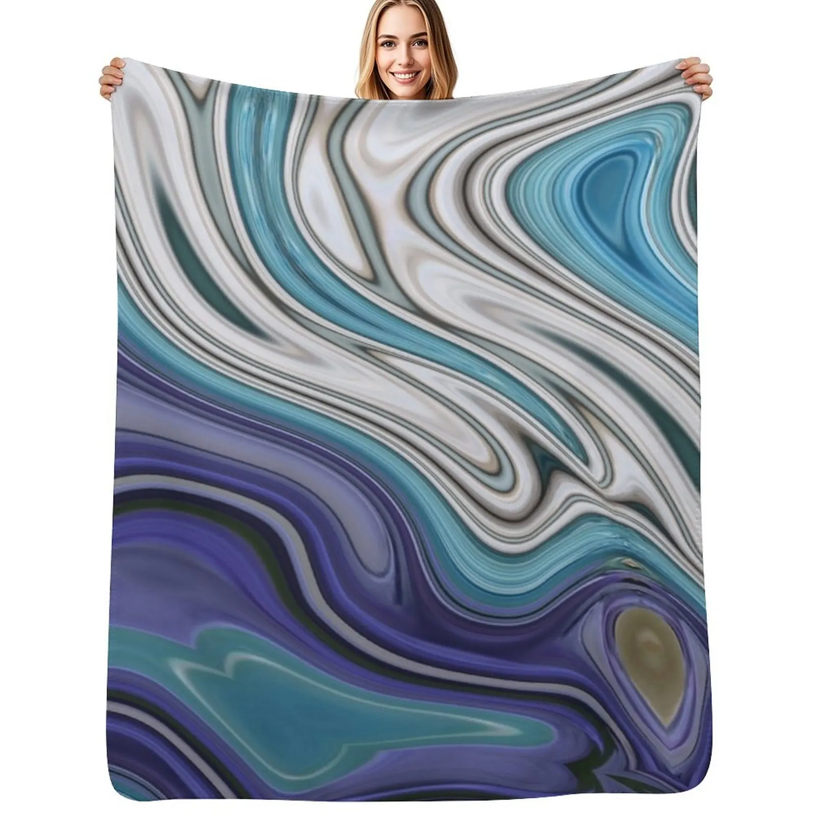 1980s modern chic elegant marble blue purple swirls pattern Throw Blanket Reusable Durable Soft Blanket for All Seasons
1980s modern chic elegant marble blue purple swirls pattern Throw Blanket Reusable Durable Soft Blanket for All Seasons