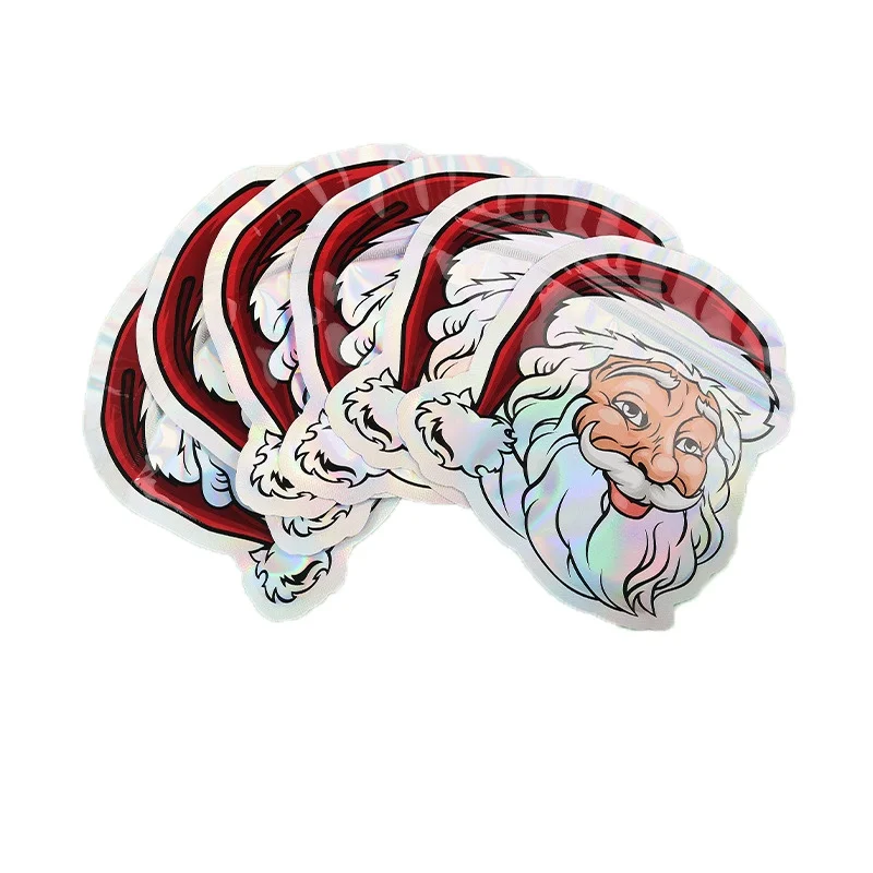 100pcs Special Shape Holographic Foil Bag With Clear Front Christmas Candy Gift Packaging Die Cut Holographic Mylar Bags
100pcs Special Shape Holographic Foil Bag With Clear Front Christmas Candy Gift Packaging Die Cut Holographic Mylar Bags