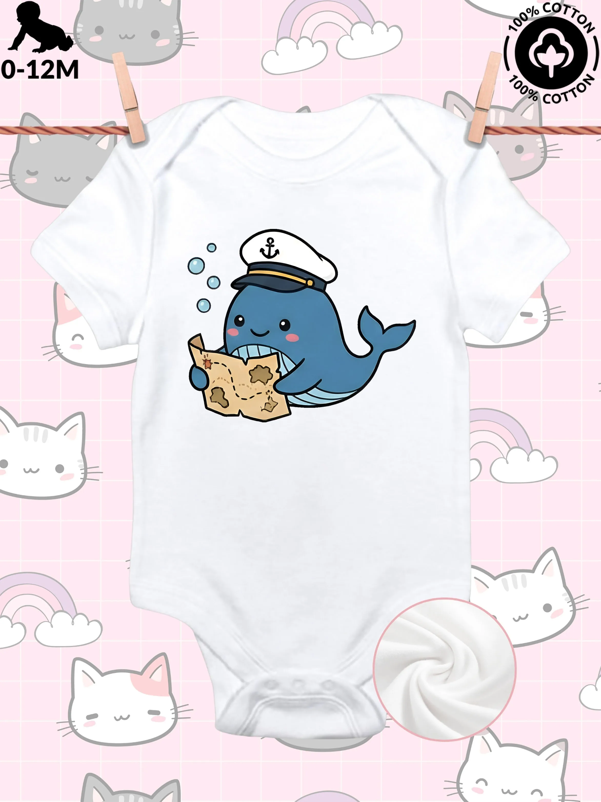 Детский костюм унисекс с матросской шляпой «Кит» для ползания, мягкий комбинезон из чистого хлопка, белое боди для всесезонной одежды 190GSM
Детский костюм унисекс с матросской шляпой «Кит» для ползания, мягкий комбинезон из чистого хлопка, белое боди для всесезонной одежды 190GSM