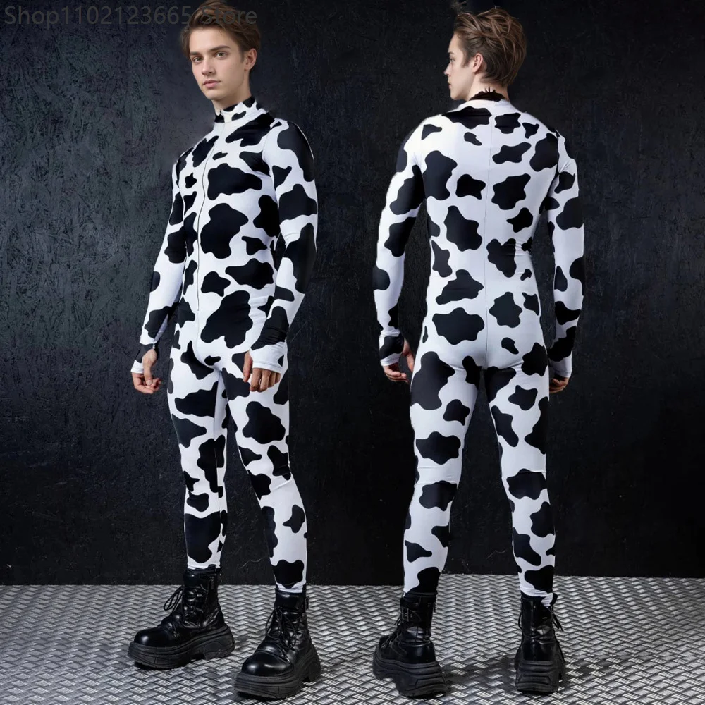 Couple Cow Pattern Zentai Suit Full Body Spandex Bodysuit For Men Women Halloween Cosplay Costume Animal Print Party Jumpsuit
Couple Cow Pattern Zentai Suit Full Body Spandex Bodysuit For Men Women Halloween Cosplay Costume Animal Print Party Jumpsuit