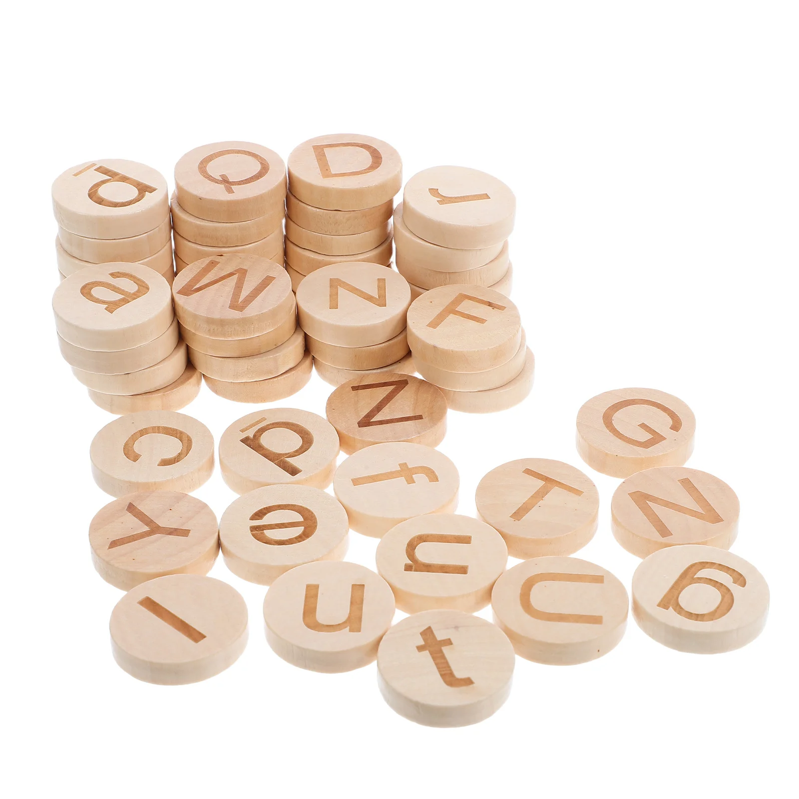 52Pcs Wooden Alphabet Blocks Engraved Uppercase Lowercase Letters Early Learning Interaction
52Pcs Wooden Alphabet Blocks Engraved Uppercase Lowercase Letters Early Learning Interaction