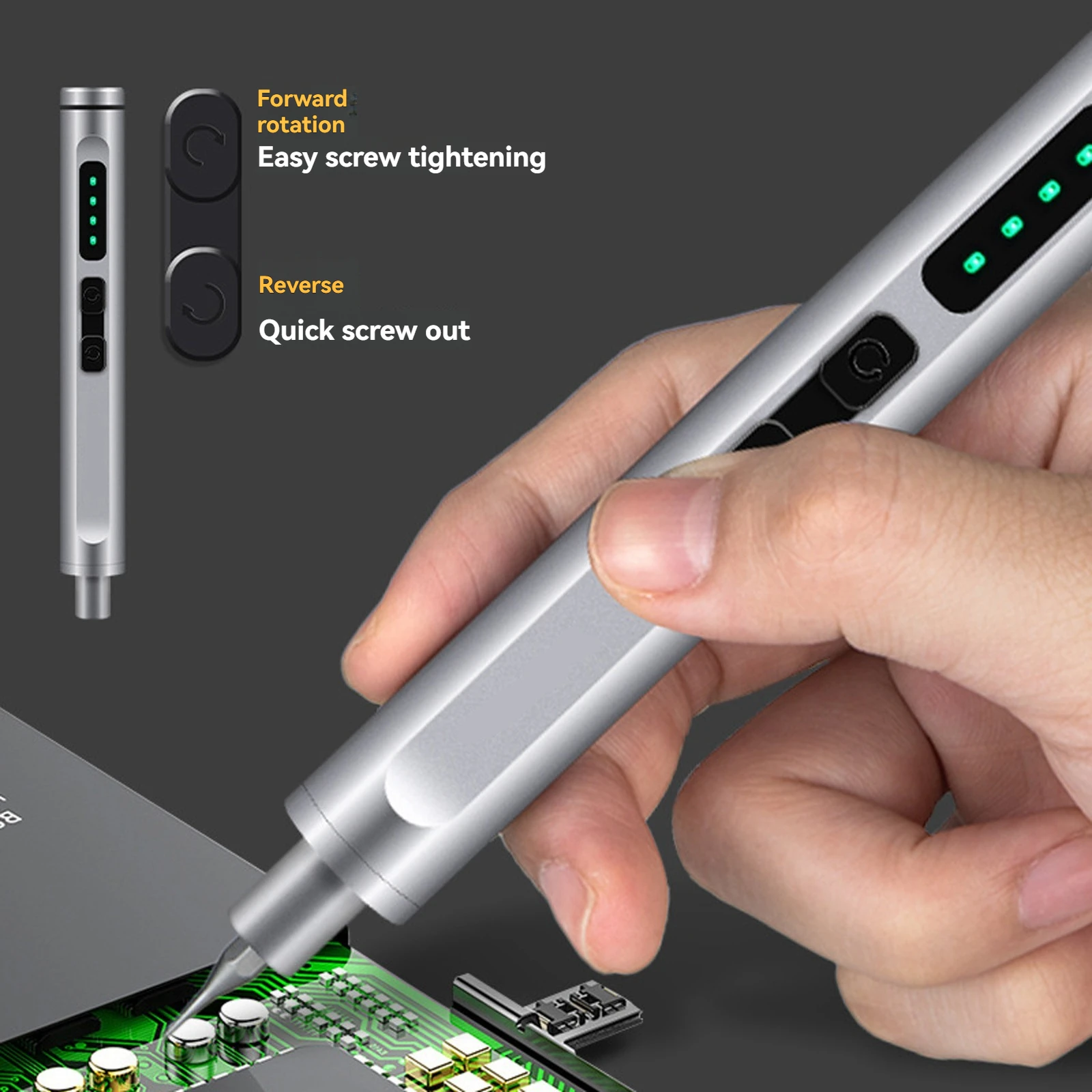 Mini Electric Screwdriver 40-in-1 Precision Electric Screwdriver Set with Magnetic Bits Storage Box High Torque for Electronics