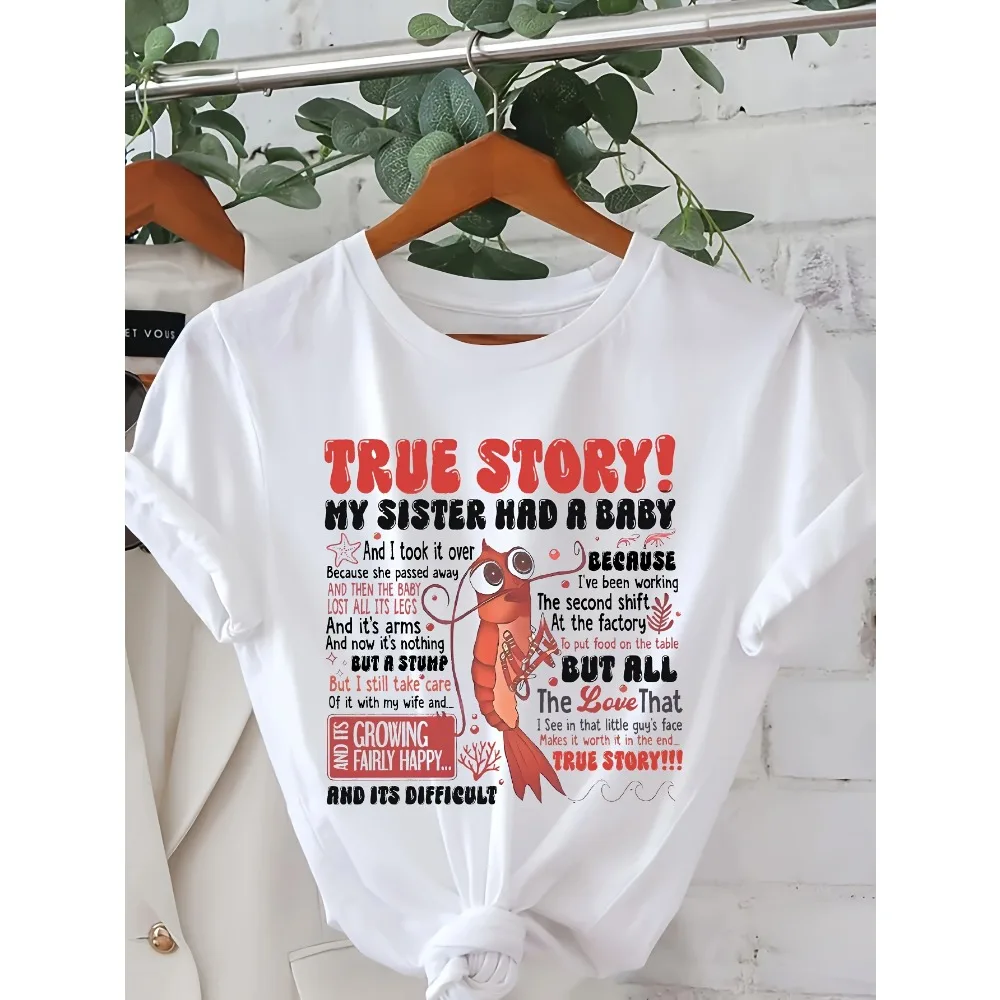 My Sister Gave Birth to a Printed T-shirt, Short-sleeve Round-neck Casual Top, Suitable for Spring and Summer Seasons, Women's
My Sister Gave Birth to a Printed T-shirt, Short-sleeve Round-neck Casual Top, Suitable for Spring and Summer Seasons, Women's