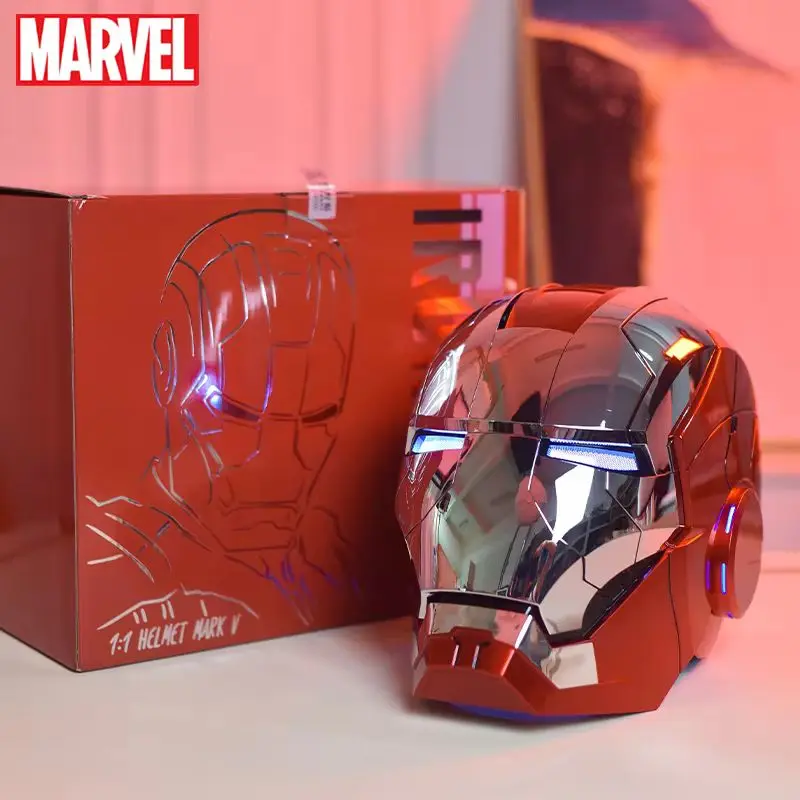 Marvel AutoKing Mk5 Железный человек, шлем для косплея, масштаб 1:1, носимая игрушка для взрослых с голосовым управлением и подсветкой для фанатов и коллекционеров
Marvel AutoKing Mk5 Железный человек, шлем для косплея, масштаб 1:1, носимая игрушка для взрослых с голосовым управлением и подсветкой для фанатов и коллекционеров