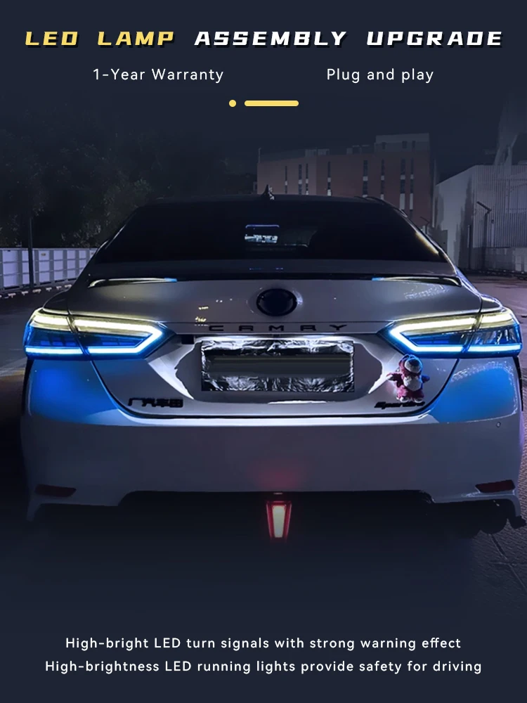 Авто задние фонари для Toyota Camry 2018-2023, задний фонарь DRL, задний фонарь указателя поворота, светодиодные лампы, модифицированный тормоз, автоматический автомобильный аксессуар
Авто задние фонари для Toyota Camry 2018-2023, задний фонарь DRL, задний фонарь указателя поворота, светодиодные лампы, модифицированный тормоз, автоматический автомобильный аксессуар