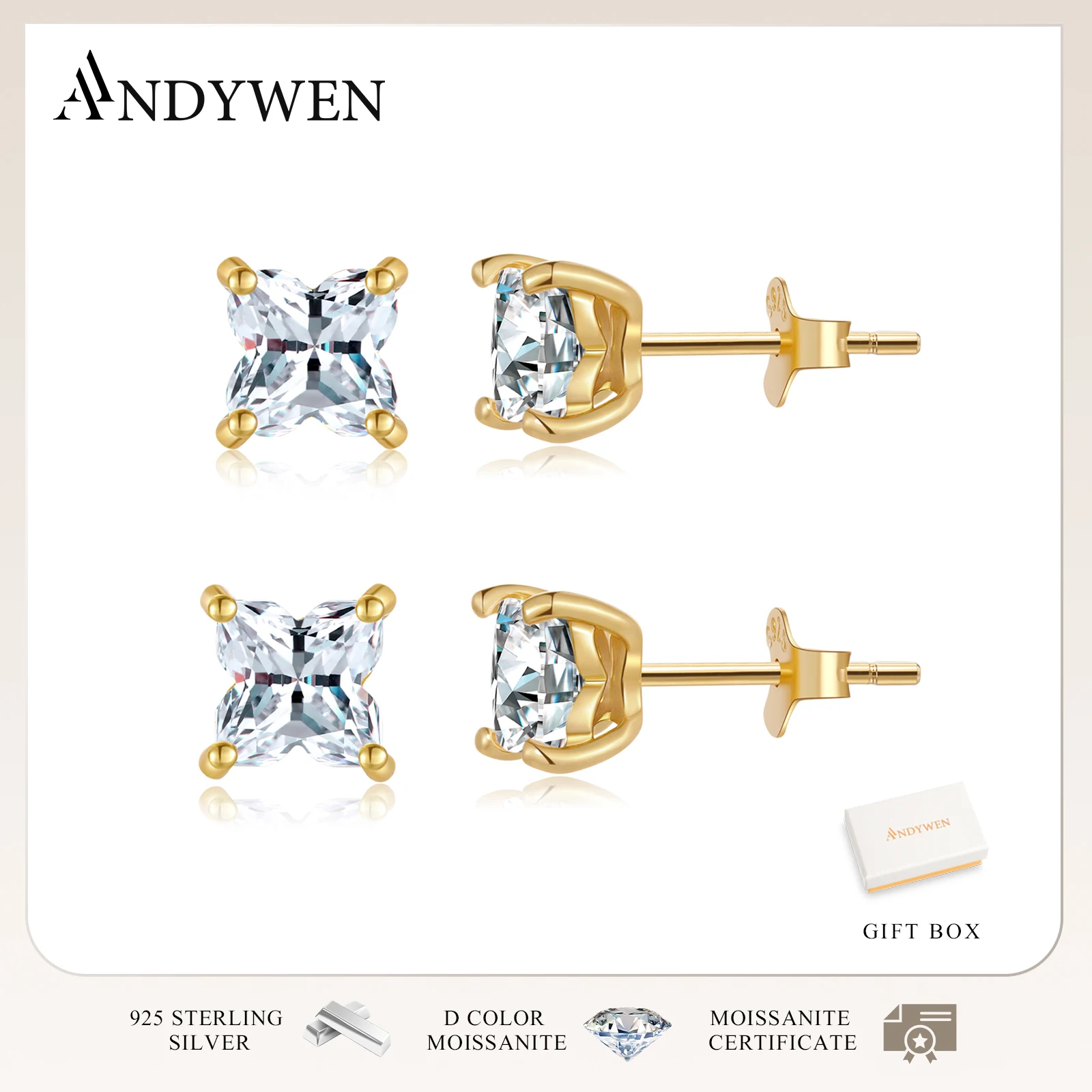 ANDYWEN Women 925 Sterling Silver 1CT×2 Moissanite D Color VVS1 Stud Earrings Dainty Classic Daily Casual 2026 Jewelry Gift
ANDYWEN Women 925 Sterling Silver 1CT×2 Moissanite D Color VVS1 Stud Earrings Dainty Classic Daily Casual 2026 Jewelry Gift