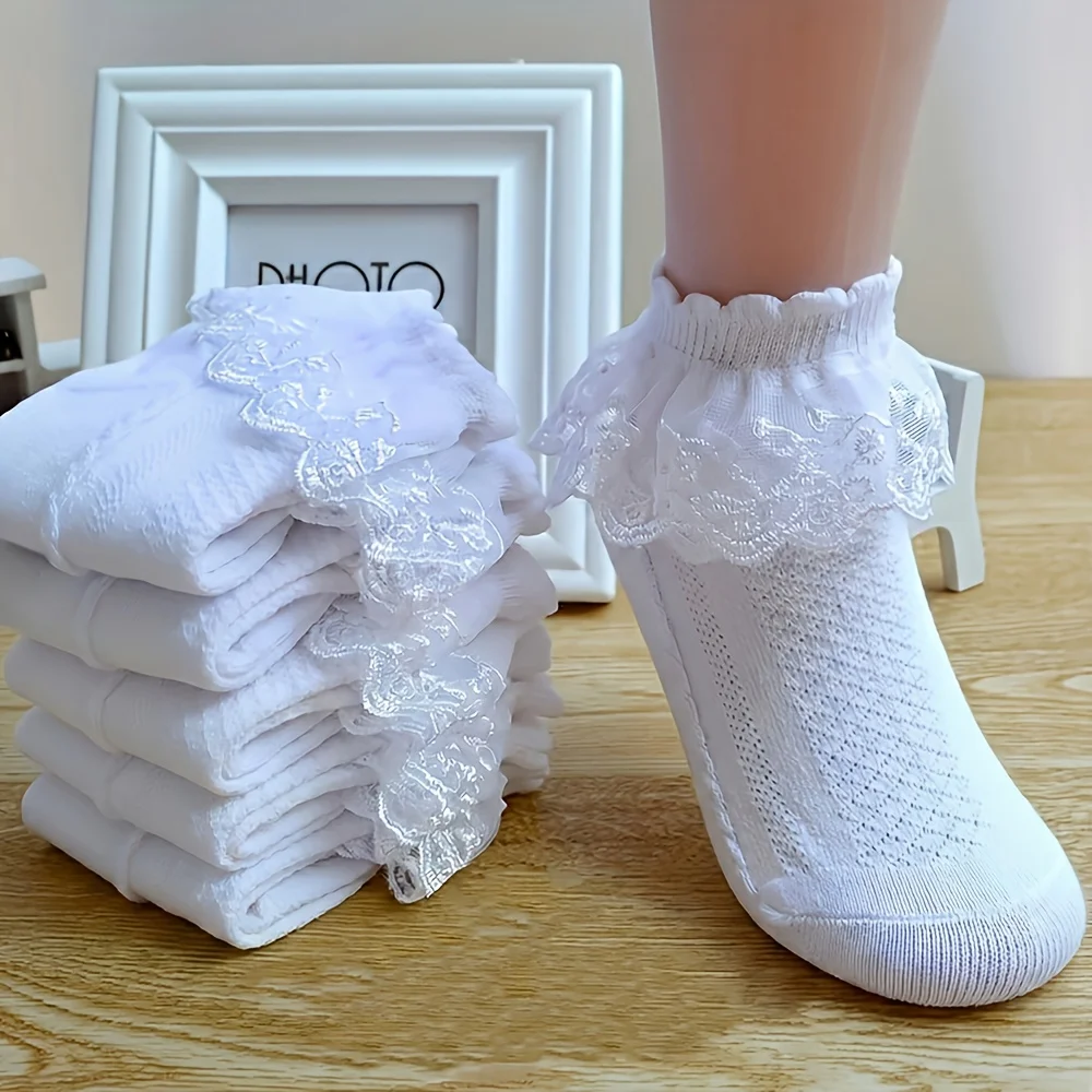 3 Pairs Girls Lace Ruffle Socks Cute Princess Soft Breathable Toddler Kids Daily Dress Socks All Season Gift
3 Pairs Girls Lace Ruffle Socks Cute Princess Soft Breathable Toddler Kids Daily Dress Socks All Season Gift