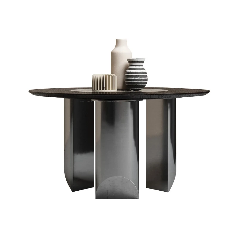 Marble inlaid round dining table light luxury high-end restaurant furniture design round table
Marble inlaid round dining table light luxury high-end restaurant furniture design round table