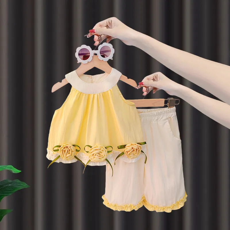 Girls Clothes Sets Summer 2026 Children Sleeveless Dress Tops Pants 2pcs Cute Suit For Baby Princess Outfits Kids Costume 3 4Y
Girls Clothes Sets Summer 2026 Children Sleeveless Dress Tops Pants 2pcs Cute Suit For Baby Princess Outfits Kids Costume 3 4Y