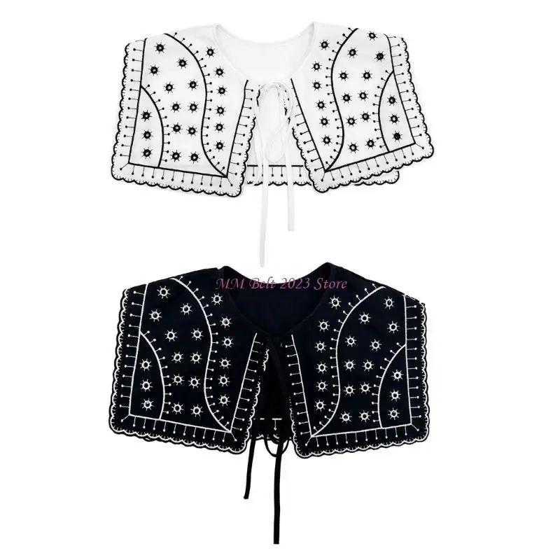 49ME Ложный изысканный воротник-шаль Элегантный милый накладной воротник съемный для женщин Нежный вышитый воротник
49ME Ложный изысканный воротник-шаль Элегантный милый накладной воротник съемный для женщин Нежный вышитый воротник