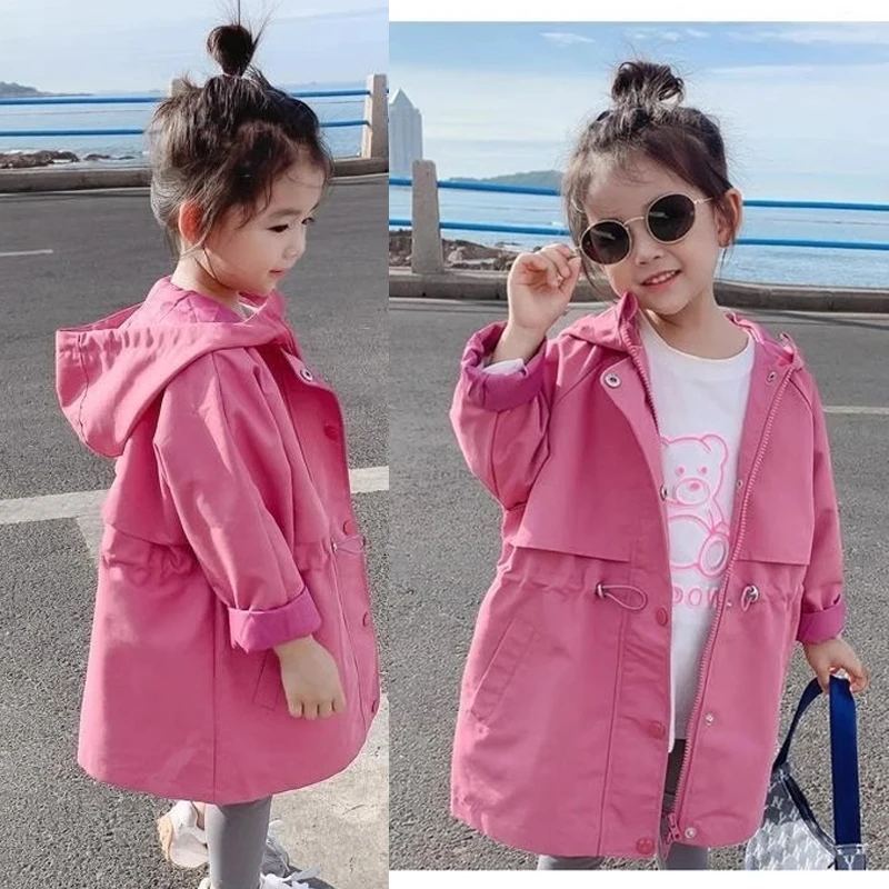 Hot Selling Spring Autumn Girls Coat Long Style Waist Retractable Hoodies Windbreaker Jacket For 3-12 Years Old Kids
Hot Selling Spring Autumn Girls Coat Long Style Waist Retractable Hoodies Windbreaker Jacket For 3-12 Years Old Kids