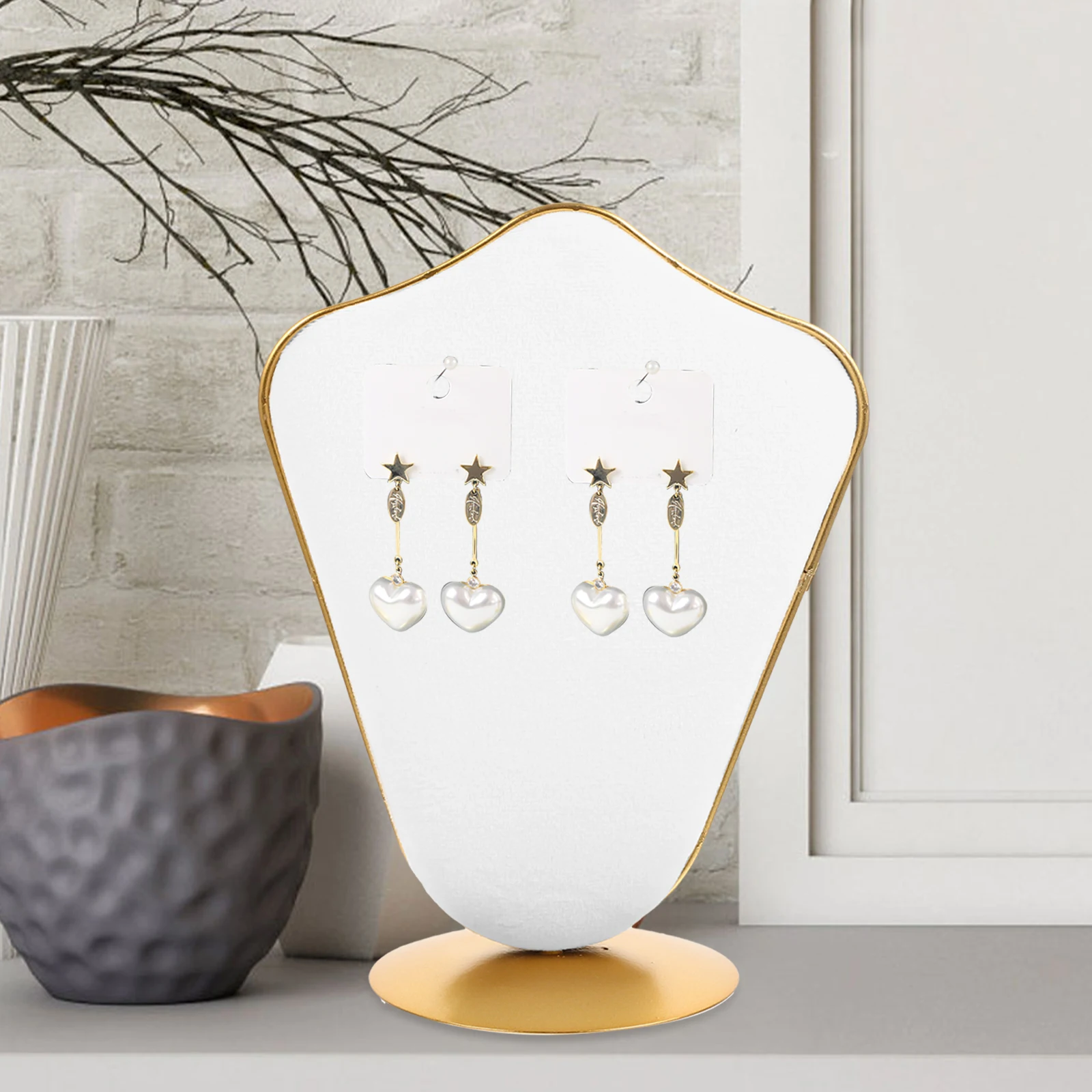 Earring Display Jewelry Holder Necklace ganizer Flannelette Fabric Metal Showcase Desktop Necklace ganizer Storage Solution
Earring Display Jewelry Holder Necklace ganizer Flannelette Fabric Metal Showcase Desktop Necklace ganizer Storage Solution