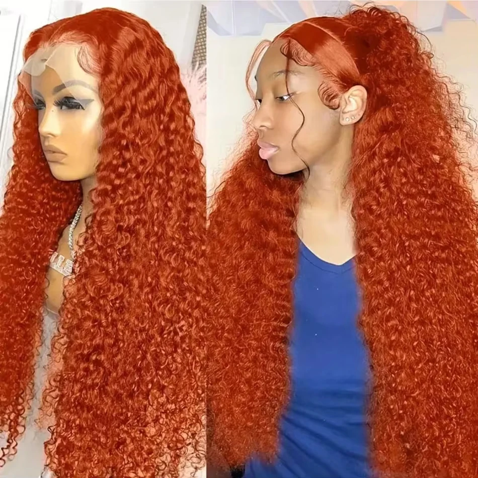 Ginger Orange 13x6 Transparent Deep Wave Lace Frontal Wig Highlight Colored Lace Front Wig Water Curly Human Hair Wigs For Women
Ginger Orange 13x6 Transparent Deep Wave Lace Frontal Wig Highlight Colored Lace Front Wig Water Curly Human Hair Wigs For Women