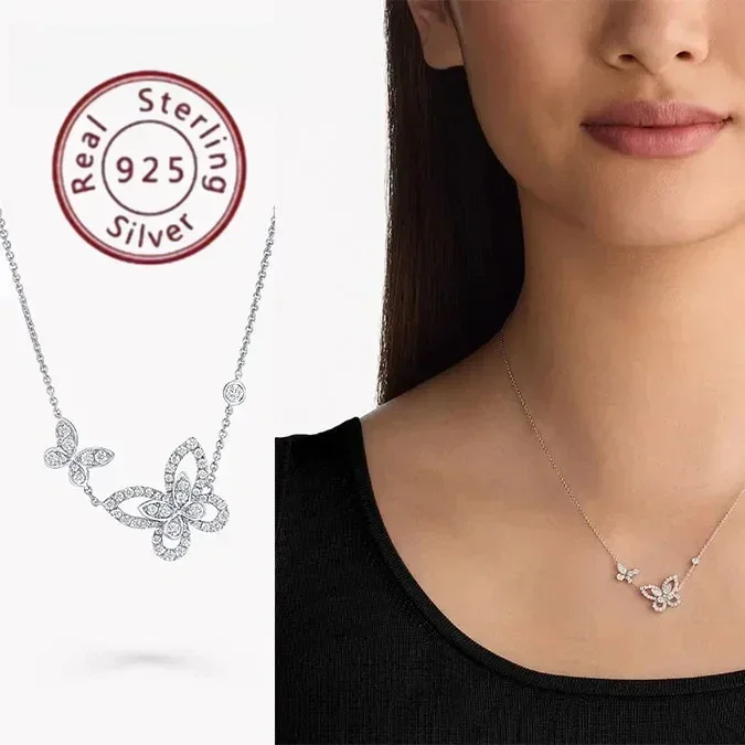 Wholesale Jewelry2025 S925 Butterfly Phantom Double Play, Diamond Pendant, Interwoven Light and Shadow, Playing Luxurious Waltz
Wholesale Jewelry2025 S925 Butterfly Phantom Double Play, Diamond Pendant, Interwoven Light and Shadow, Playing Luxurious Waltz