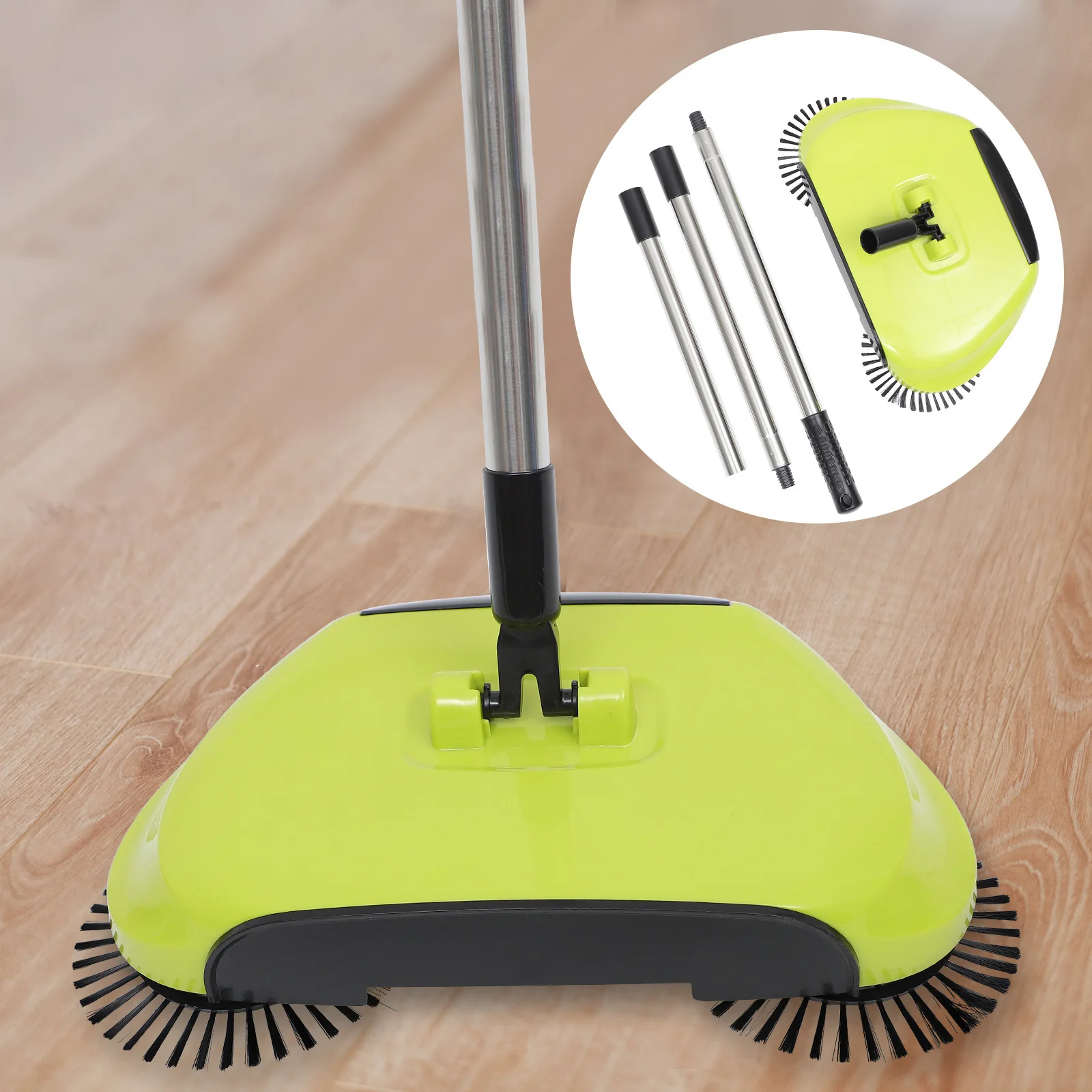 Hand Push Sweeper 3 in 1 Multi-Functional Broom Dustpan Combo with Retractable Handle 360 Degree Rotating Brush for Wood Tile
Hand Push Sweeper 3 in 1 Multi-Functional Broom Dustpan Combo with Retractable Handle 360 Degree Rotating Brush for Wood Tile