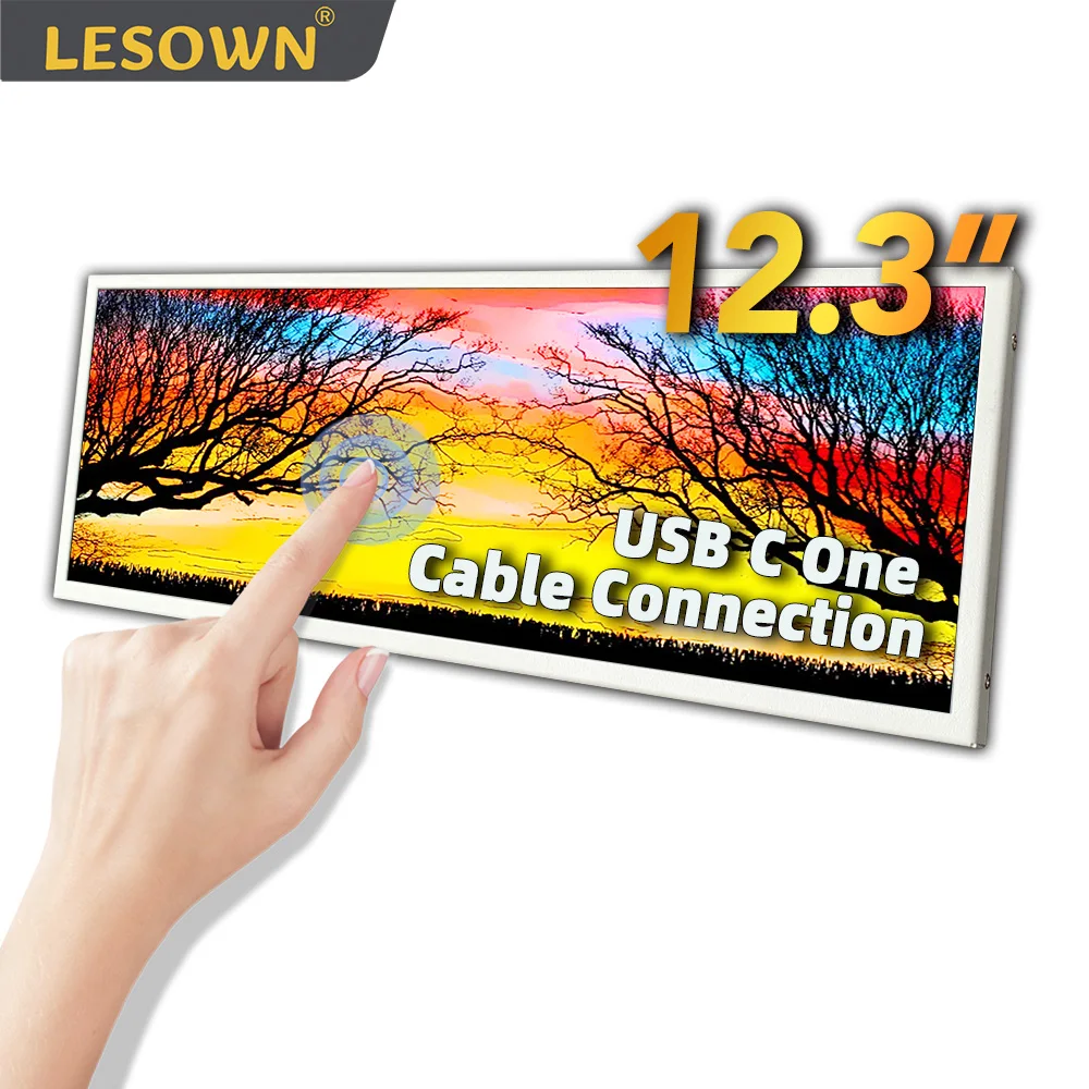 LESOWN Stretched Strip Display 12.3inch Ultra-Thin IPS Bar Monitor 1920x720 LCD Portable External Display for Laptop PC Windows
LESOWN Stretched Strip Display 12.3inch Ultra-Thin IPS Bar Monitor 1920x720 LCD Portable External Display for Laptop PC Windows
