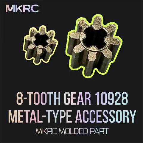 MKRC Engrenagem Metálica de 8 Dentes para Blocos de Montar 10928, Acessório de Montagem Mecânica, Peça de Brinquedo Educacional MOC para Modificação de Robôs