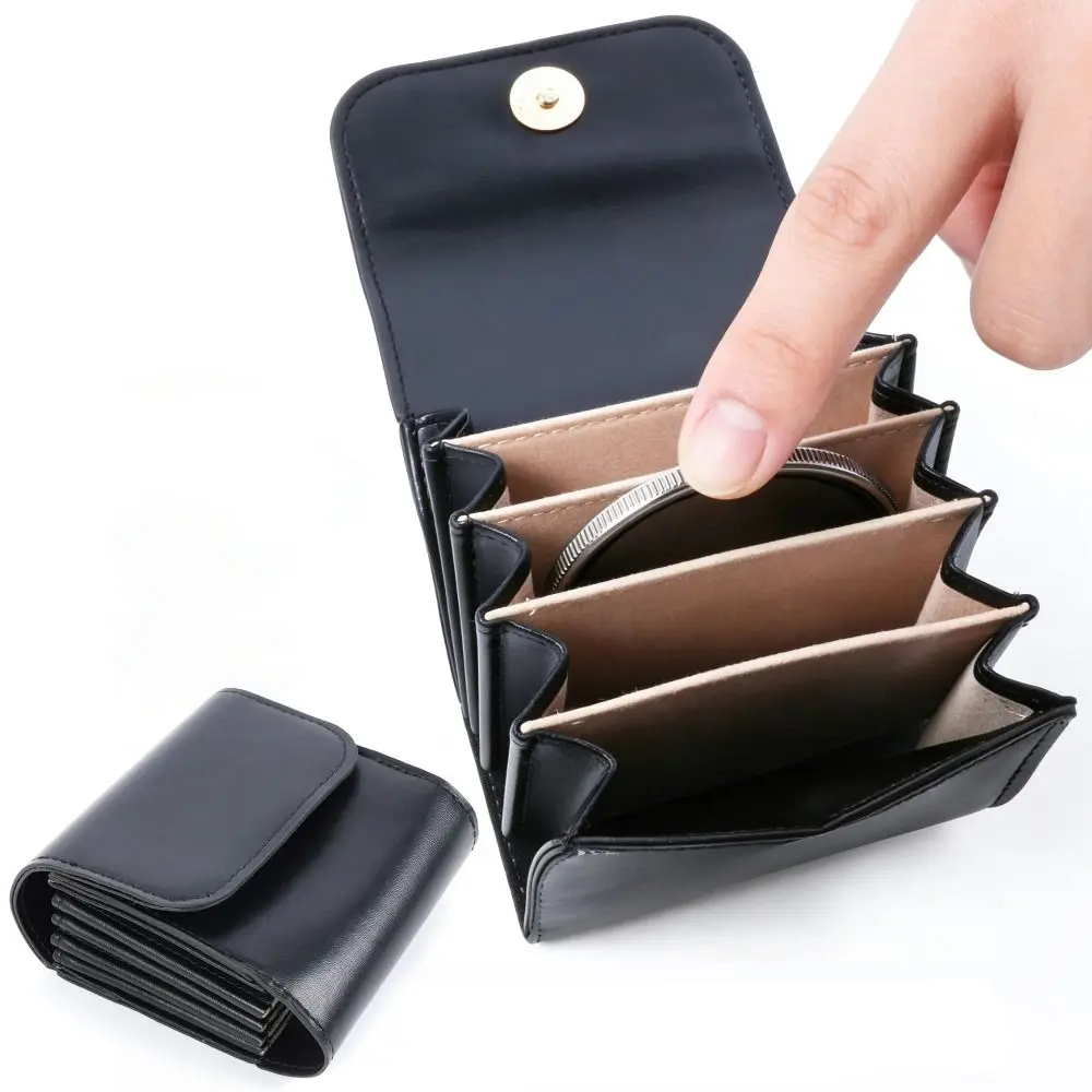 PU Lens Filter Bag 5 Pockets Anti-scratch Camera Lens Filter Pouch Portable Protective Lens Filter Holder Wallet Case
PU Lens Filter Bag 5 Pockets Anti-scratch Camera Lens Filter Pouch Portable Protective Lens Filter Holder Wallet Case