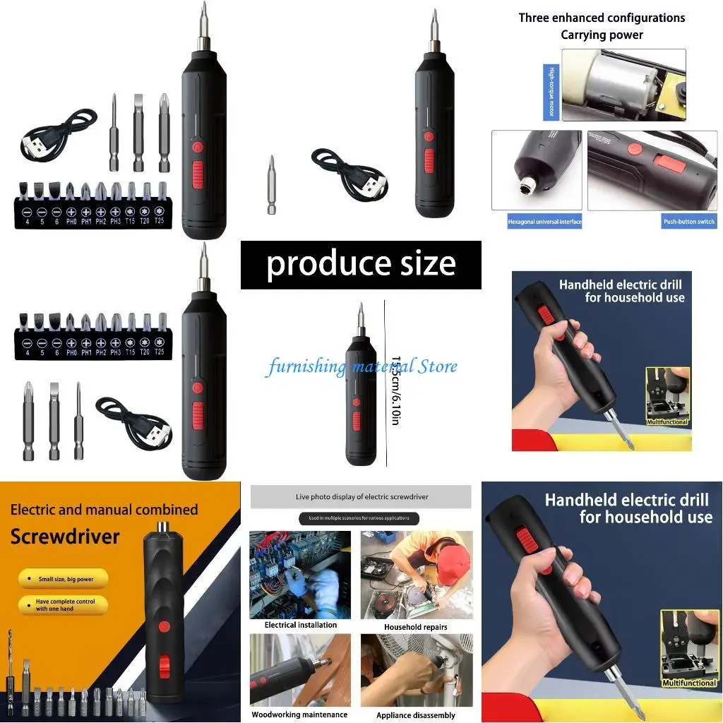 Y5GD Cordless Screwdriver Set With Extension Rod And Rechargeable Battery For DIY Projects And Electronics
Y5GD Cordless Screwdriver Set With Extension Rod And Rechargeable Battery For DIY Projects And Electronics