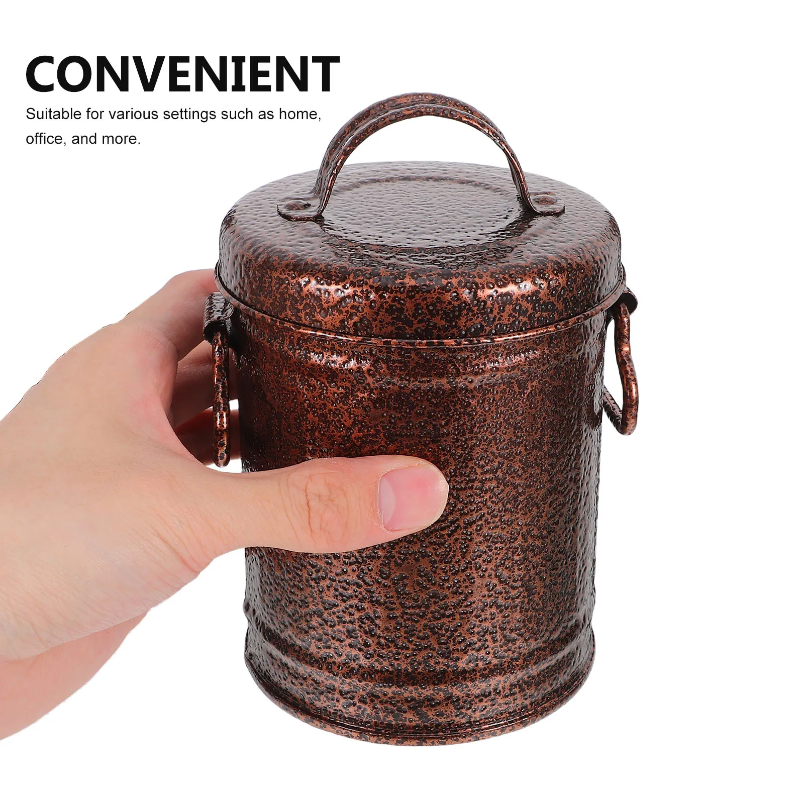 Metal Ashtray Vintage Galvanized Bucket Style Retro Cigarette Butt Container with Lid Portable Desktop Ornament for Home
Metal Ashtray Vintage Galvanized Bucket Style Retro Cigarette Butt Container with Lid Portable Desktop Ornament for Home