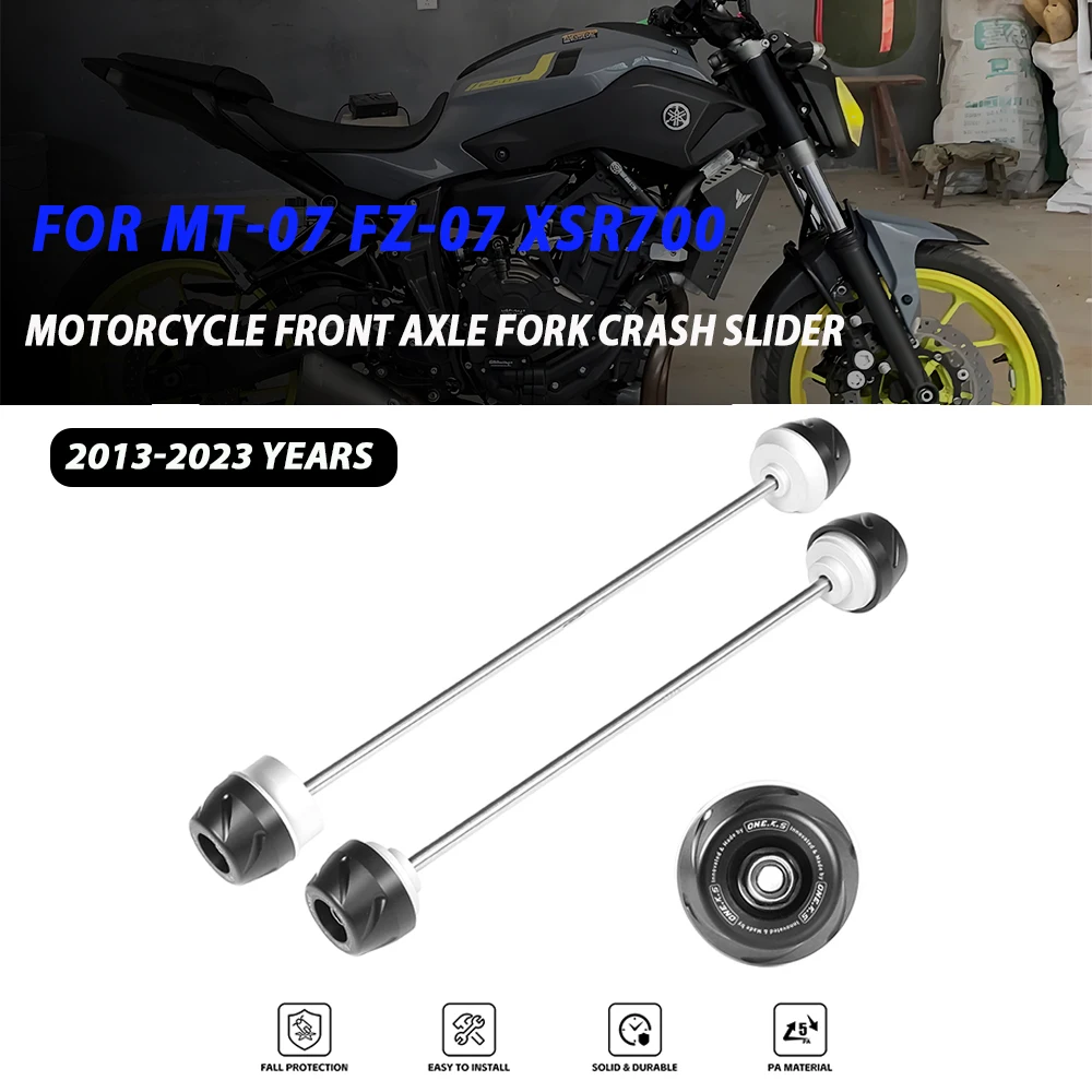 Аксессуары для мотоциклов для YAMAHA XSR700 MT07 2013 ~ 2023, передняя и задняя ось, вилка, слайдер, защита от столкновений
Аксессуары для мотоциклов для YAMAHA XSR700 MT07 2013 ~ 2023, передняя и задняя ось, вилка, слайдер, защита от столкновений