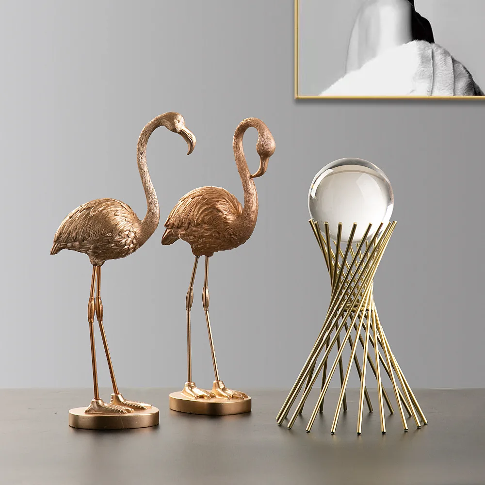 Golden Flamingo Indoor Decorations Ornament Luxury Resin Animal Model Statue Collectible Living Room Bedroom Entrance Handicraft
Golden Flamingo Indoor Decorations Ornament Luxury Resin Animal Model Statue Collectible Living Room Bedroom Entrance Handicraft