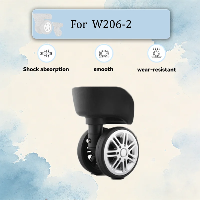 For W206-2 All Terrain Luggage Replacement Wheels TPU Wear-Resistant 360° Swivel Steel Bearing Suitcase Accessories
For W206-2 All Terrain Luggage Replacement Wheels TPU Wear-Resistant 360° Swivel Steel Bearing Suitcase Accessories