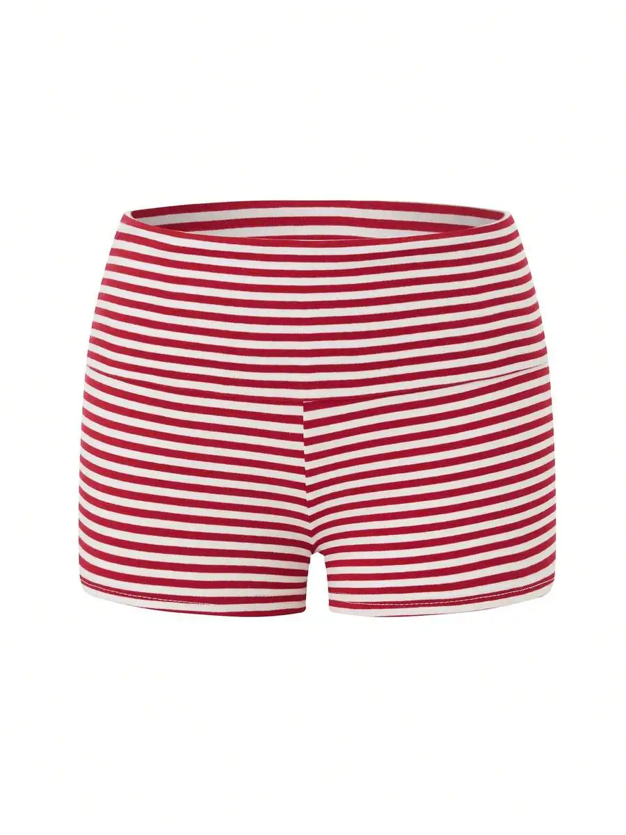 Womens Summer Slim Yoga Shorts Casual Striped Fold Over Low Waist Lounge Shorts
Womens Summer Slim Yoga Shorts Casual Striped Fold Over Low Waist Lounge Shorts