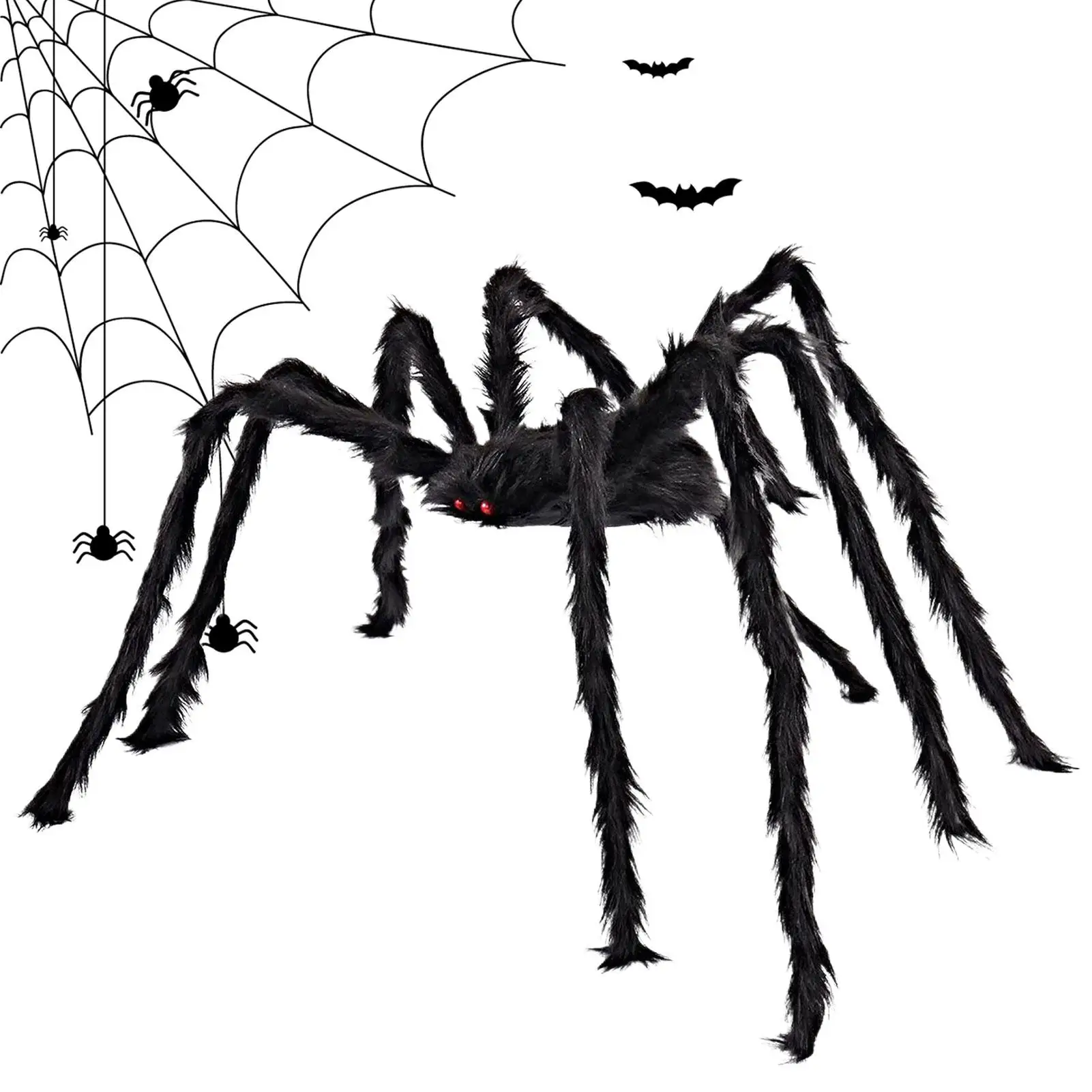 Гигантский паук 78,7 дюймов, декор на Хэллоуин, волосатый жуткий реквизит для фестиваля, сада, лужайки, патио, двери, дом с привидениями, крыльцо
Гигантский паук 78,7 дюймов, декор на Хэллоуин, волосатый жуткий реквизит для фестиваля, сада, лужайки, патио, двери, дом с привидениями, крыльцо