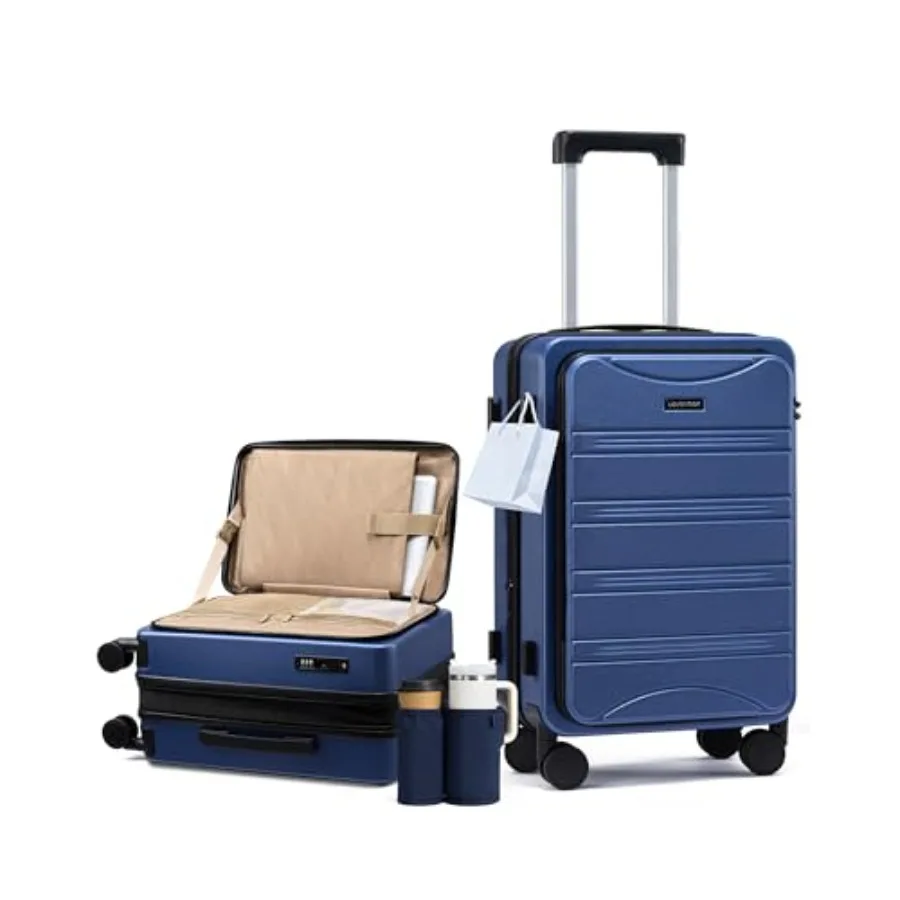 Carry On Luggage 20 Inch, Airline Approved Expandable Hard Shell Suitcase with Spinner Wheels, TSA Lock and Cup Holder, Fits Mo
Carry On Luggage 20 Inch, Airline Approved Expandable Hard Shell Suitcase with Spinner Wheels, TSA Lock and Cup Holder, Fits Mo