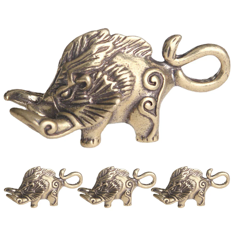 4 Pcs Pendant Brass Boar Ornaments Office Football Decorations Beads Small Keychain DIY
4 Pcs Pendant Brass Boar Ornaments Office Football Decorations Beads Small Keychain DIY