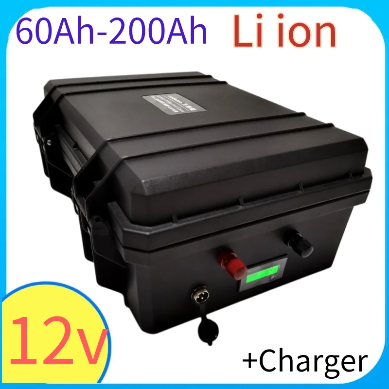 Rechargeable 12V 60Ah 80Ah 120Ah 150ah 180ah 200ah Lithium Ion Battery for Trolling Motor Boat Propeller+10A Charger
Rechargeable 12V 60Ah 80Ah 120Ah 150ah 180ah 200ah Lithium Ion Battery for Trolling Motor Boat Propeller+10A Charger