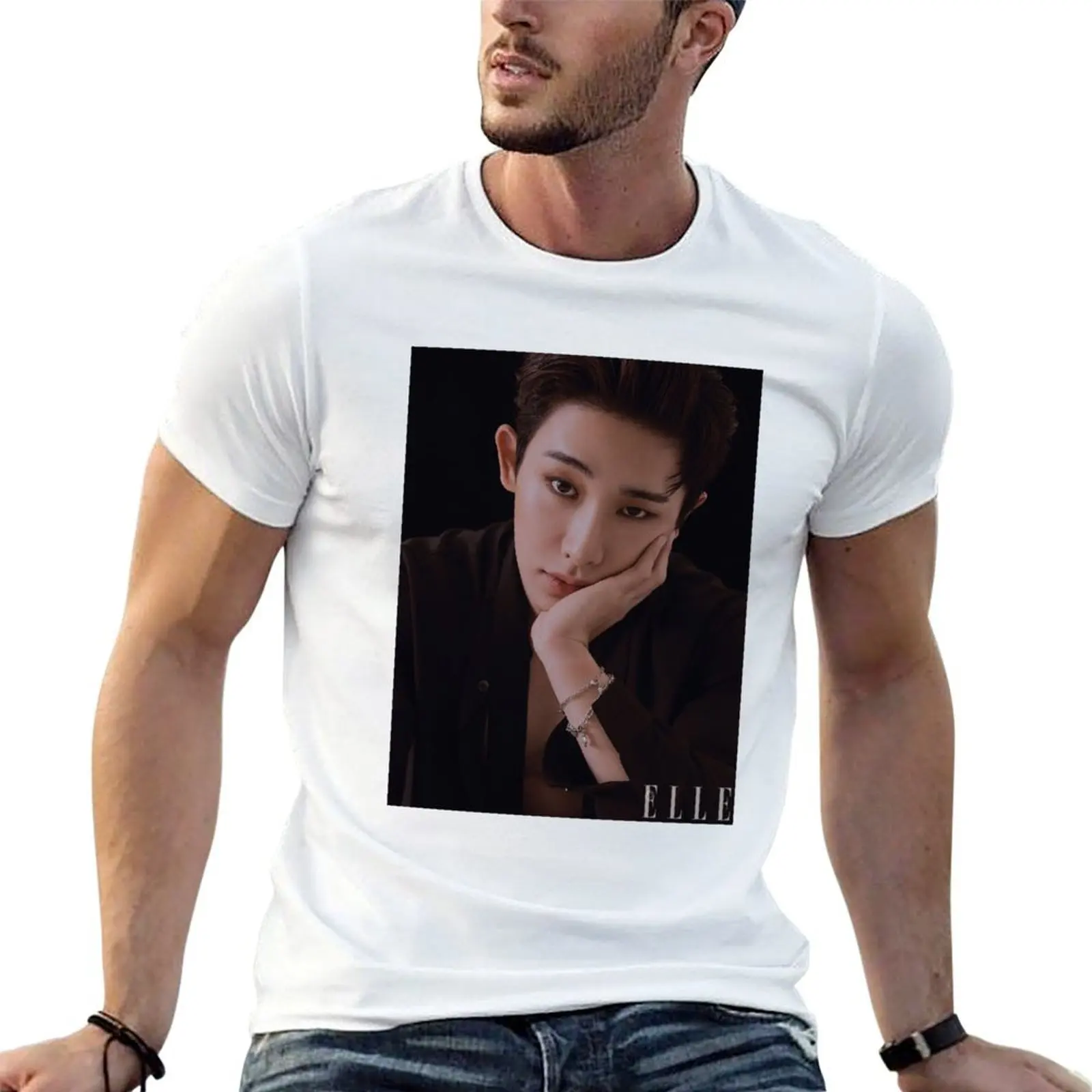 Wonho Elle Korea T-Shirt man t shirt heavy cotton printed t shirts for man anime tshirt T-Shirt
Wonho Elle Korea T-Shirt man t shirt heavy cotton printed t shirts for man anime tshirt T-Shirt