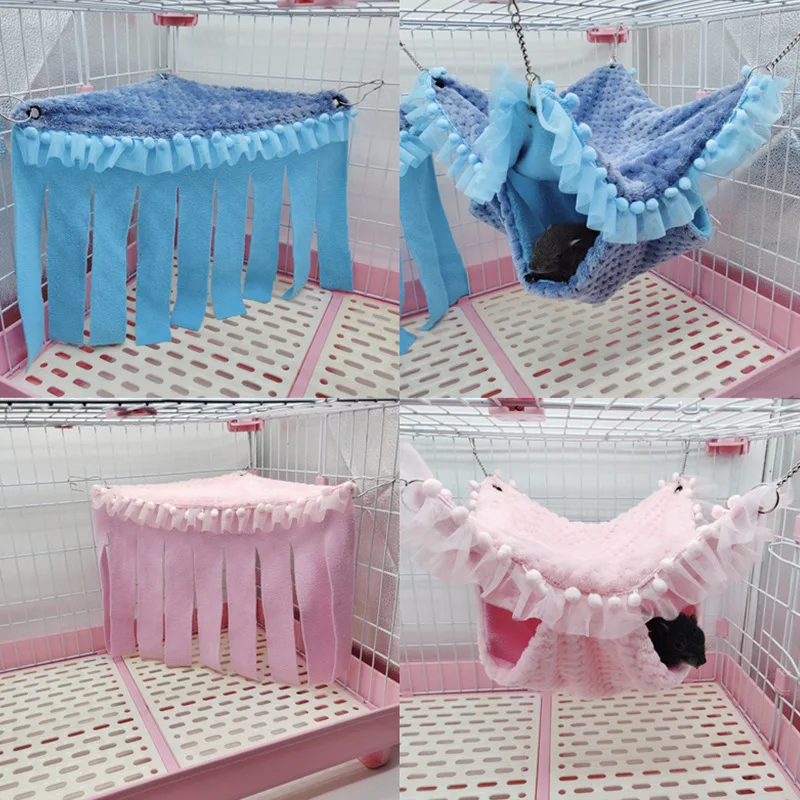 Lace Pet Hammock Tassel Shelter Nest Set Guinea Pig Hamster Honey Bag Squirrel Autumn and Winter Warm Supplies
Lace Pet Hammock Tassel Shelter Nest Set Guinea Pig Hamster Honey Bag Squirrel Autumn and Winter Warm Supplies
