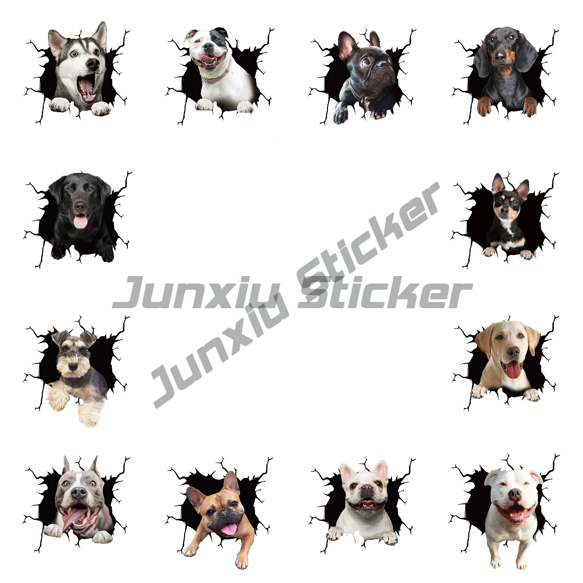 French Bulldog Dog Broken Window Tearing Car Stickers Decal Exterior Accessories Vinyl Decals
French Bulldog Dog Broken Window Tearing Car Stickers Decal Exterior Accessories Vinyl Decals