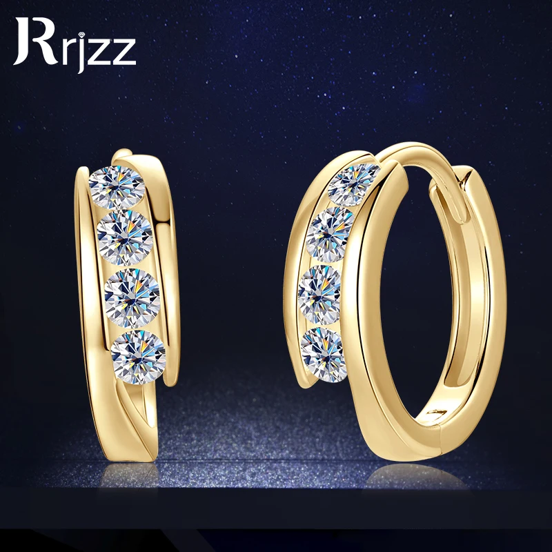 Rrjzz 925 Sterling Silver Ladies Circular Earrings Channel-Set Round Moissanite Delicate Hoop Earrings for Women Daily Jewelry
Rrjzz 925 Sterling Silver Ladies Circular Earrings Channel-Set Round Moissanite Delicate Hoop Earrings for Women Daily Jewelry