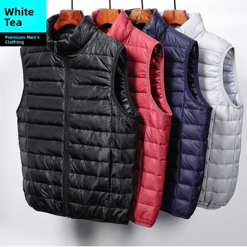 Men's down Cotton Vest Svel Lightweight Warm Stand Collar Jaet Coat Large Size Autumn Winter New Sle Faionable
Men's down Cotton Vest Svel Lightweight Warm Stand Collar Jaet Coat Large Size Autumn Winter New Sle Faionable