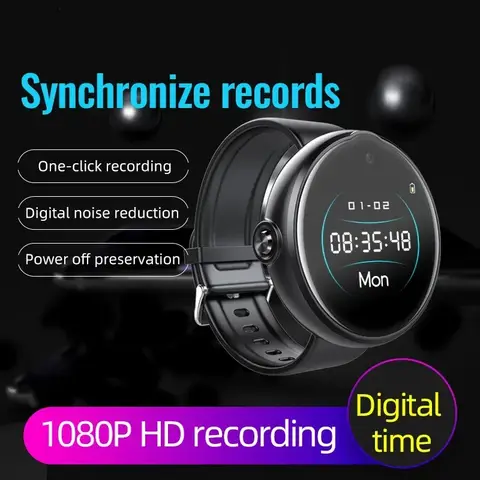 4-256GB 3in1 Mini Camera Smart Watch DV DVR Video Audio Voice Recorder HD 720P Micro Wristwatch Camcorder Sport Cam SmartWatch