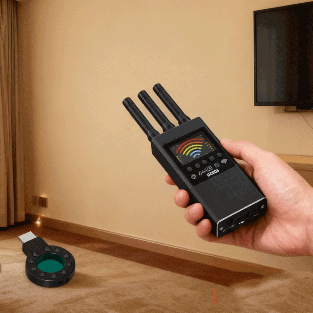 Multi-function Anti Spy Gadget Secret Hidden Camera Kamera Detector Signal GPS GSM Bug Scaner Anti Peeping Finder Hotel Security
Multi-function Anti Spy Gadget Secret Hidden Camera Kamera Detector Signal GPS GSM Bug Scaner Anti Peeping Finder Hotel Security