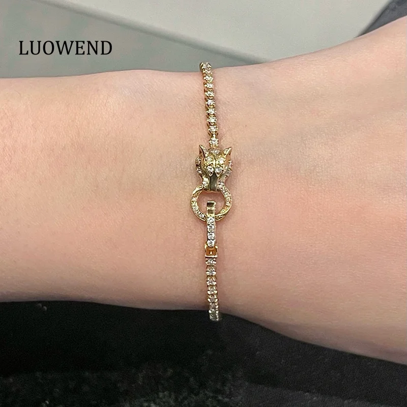 LUOWEND 100% 18K Yellow Gold Bracelet 1.0carat Real Natural Diamond Bracelet for Women Luxury Animal Shape High Party Jewelry
LUOWEND 100% 18K Yellow Gold Bracelet 1.0carat Real Natural Diamond Bracelet for Women Luxury Animal Shape High Party Jewelry