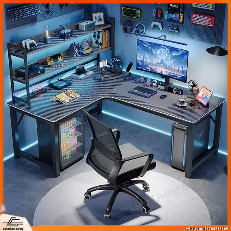 L Shaped Gaming Desk for PC Setup RGB LED Lighting Ergonomic Computer Desk with Cable Management and Monitor Stand for
L Shaped Gaming Desk for PC Setup RGB LED Lighting Ergonomic Computer Desk with Cable Management and Monitor Stand for