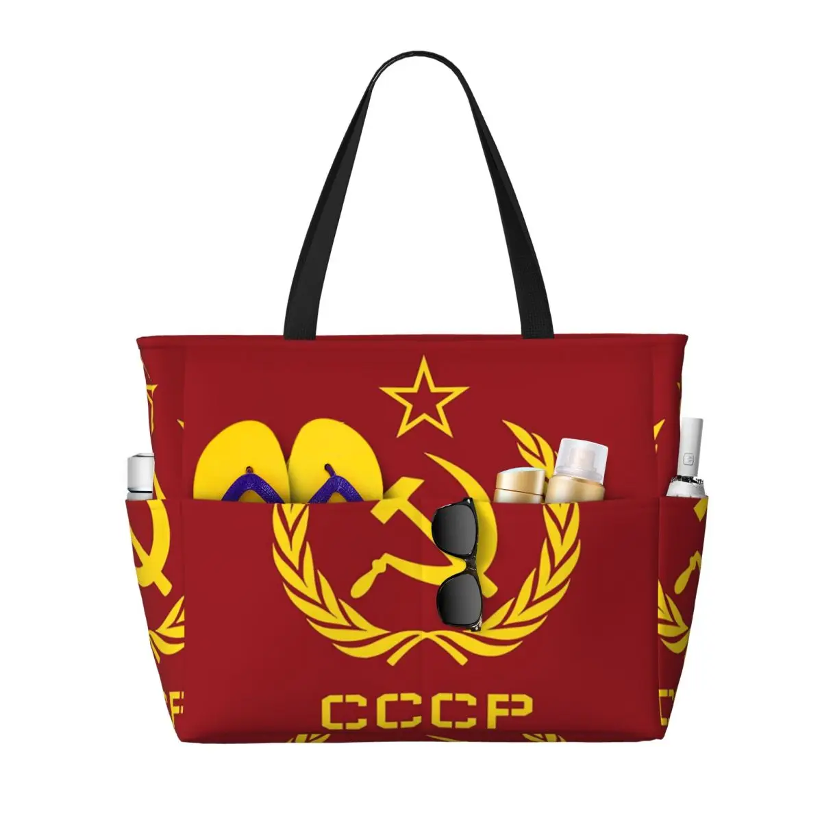 Russian USSR Soviet Union Hammer And Sickle CCCP Communist Beach Tote Bag Duffle Large Tote Bag Women Travel Bag Fitness bag
Russian USSR Soviet Union Hammer And Sickle CCCP Communist Beach Tote Bag Duffle Large Tote Bag Women Travel Bag Fitness bag